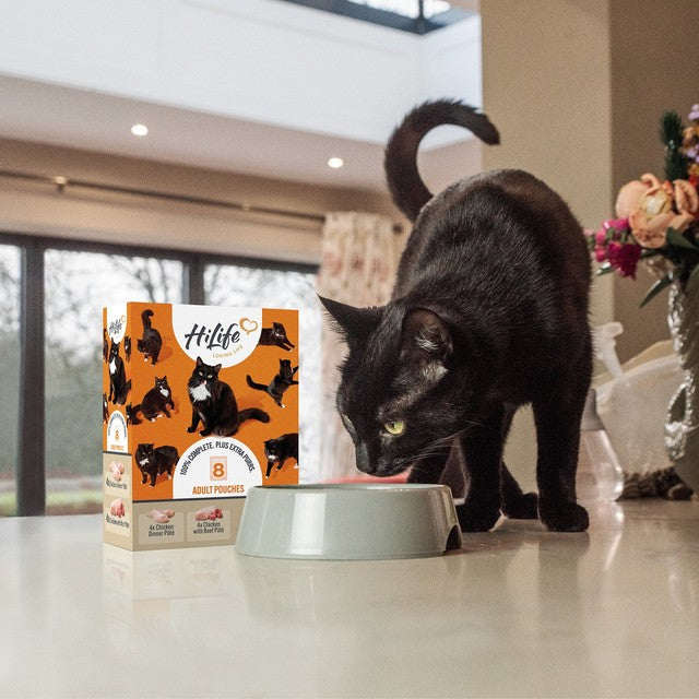 HiLife wet cat food tuna and mackerel in jelly 8 x 70g, UK version