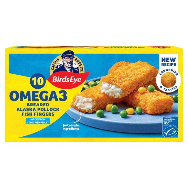 Birds Eye omega 3 breaded fish fingers 280g - British product