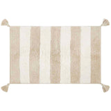 M&S M&S Pure Cotton Striped Bath Mat Natural- Buy online at McGrocer