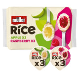 Muller Rice Apple Raspberry low fat rice pudding multipack, imported from the UK
