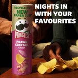 Pringles Prawn Cocktail flavour crisps 185g, imported from the UK