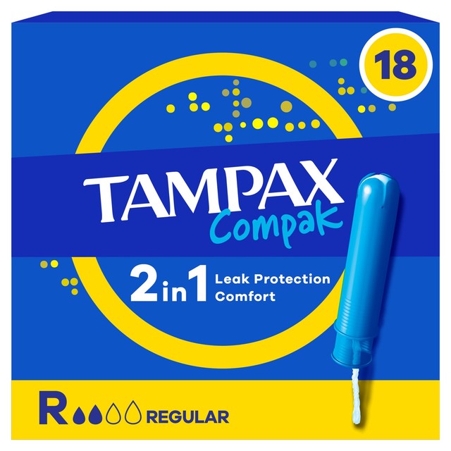Tampax Compak Regular tampons 18 pack (British brand)