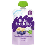 M&S Little Freddie Organic Blueberry & Banana Yoghurt Baby Food Pouch for 6+ Months 100g- Buy online at McGrocer