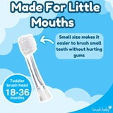 Brush-Baby BabySonic replacement toothbrush heads for 18-36 months 4 pack - British product