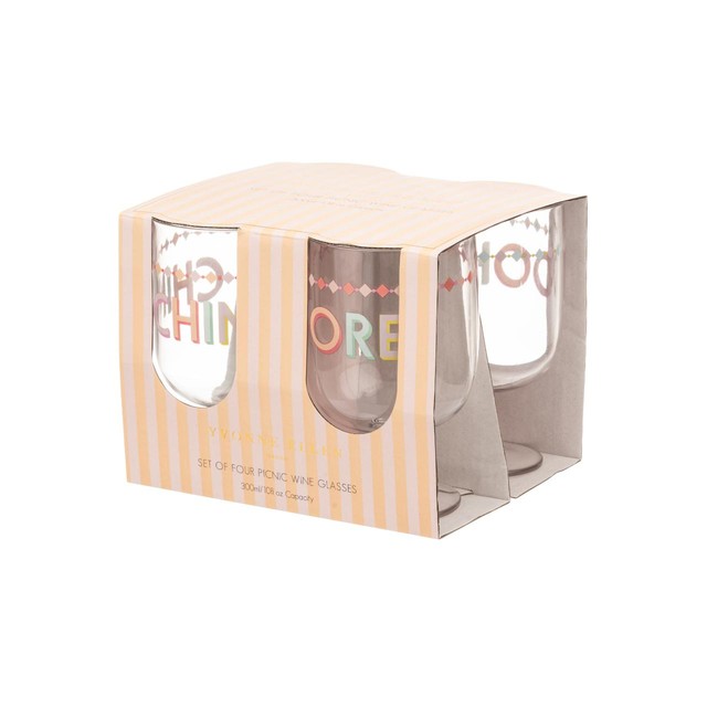 Yvonne Ellen picnic wine glasses set of 4 (British brand)