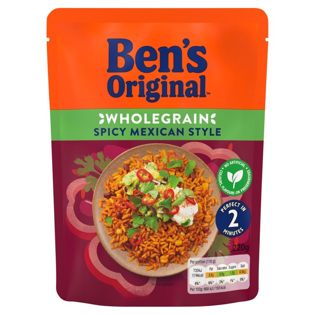 Ben's Original spicy Mexican microwave rice 220g - British product