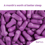 EarHub Purple Soft Foam Earplugs 30 pairs - British product