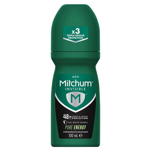 Mitchum Men Invisible Pure Energy Roll-On Antiperspirant Deodorant 100ml