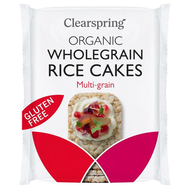 Clearspring multi-grain rice cakes 130g - British product