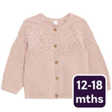 M&S M&S Girls Pure Cotton Patterned Cardigan Pink 12-18 Months- Buy online at McGrocer