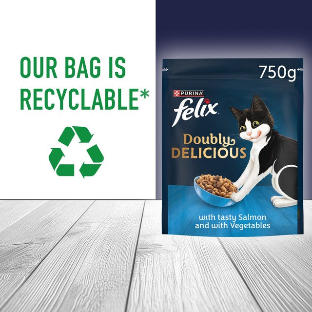 Felix dry cat food salmon and vegetables 750g - British product