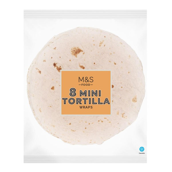 M&S Mini White Tortilla Wraps 8 x 33g