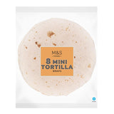 M&S mini white tortilla wraps 8 x 33g, imported from the UK