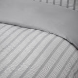 Catherine Lansfield seersucker stripe king duvet set (British brand)