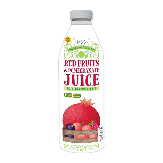 M&S Red Fruits and Pomegranate Juice 1L, imported from the UK