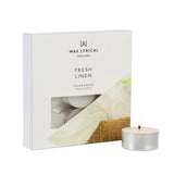 Wax Lyrical Fresh Linen scented tea lights pack of 9 (British brand)