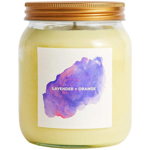Lavender & Orange Aromatherapy Candle with Plant-Based Wax