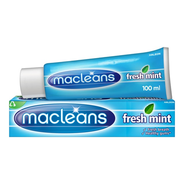 Macleans fresh mint peppermint flavour toothpaste 100ml, imported from the UK