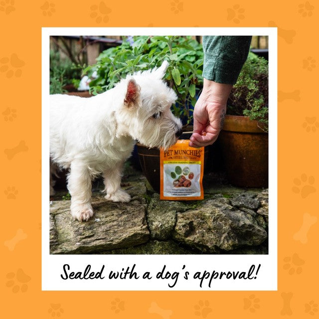 Pet Munchies Chicken Dog Treats 50g, imported from the UK