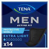 TENA Men Black Protective Shields Extra Light Absorbency 14 Pack (British brand)