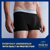 TENA men's black incontinence boxers size medium (British brand)