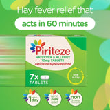 Piriteze hayfever and allergy tablets 30s, imported from the UK