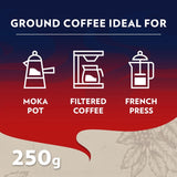Lavazza Crema e Gusto ground coffee 2x250g - British product