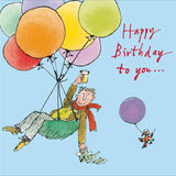 Woodmansterne Quentin Blake illustrated birthday card 160 x 160mm, imported from the UK