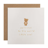 M&S M&S Spencer Bear Welcome New Baby Greeting Card 15cm x 15cm- Buy online at McGrocer