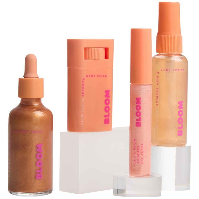 M&S Womens Bloom Body Shimmer Set four-piece set (British brand)