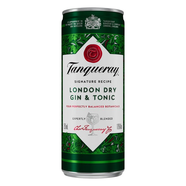 Tanqueray London Dry Gin & Tonic ready to drink can 250ml (British brand)