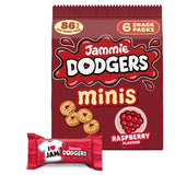 Jammie Dodgers Minis de galletas de tarta de frambuesa, 6 x 20 g
