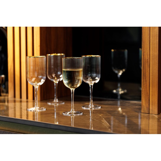 Mikasa Sorrento white wine glasses set of 4, 400ml each, imported from the UK