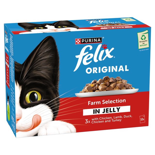 Felix Original Farm Selection wet cat food 12x85g - British product
