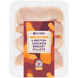 Filetes de pechuga de pollo británico de corral Ocado (paquete de 4)