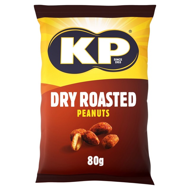 KP Dry Roasted Peanuts 80g, imported from the UK