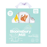M&S Bloomsbury Mill Organic Muslin Swaddle Blankets Jungle Cubs 3 pack- Buy online at McGrocer