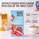Rude Health low sugar granola with almonds and hazelnuts 400g, imported from the UK