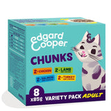 M&S Edgard & Cooper Cat Chunks in Sauce Adult Wet Cat Food Multipack 8x85g- Buy online at McGrocer