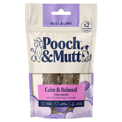 M&S Pooch & Mutt Calming Fish Hide Dog Chews 76g- Buy online at McGrocer