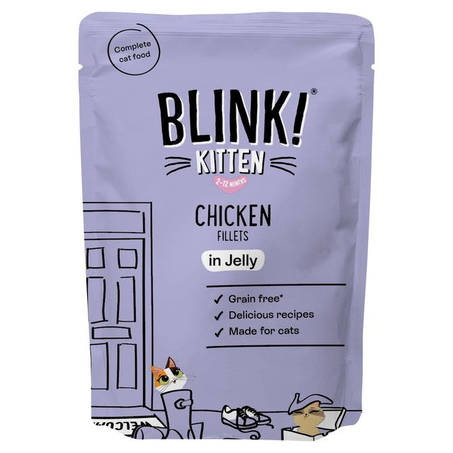 Blink Kitten Chicken Fillets in Jelly wet cat food 85g - British product