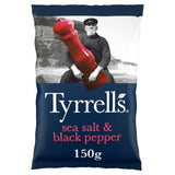 Tyrrell's sea salt and black pepper crisps 150g (British brand)