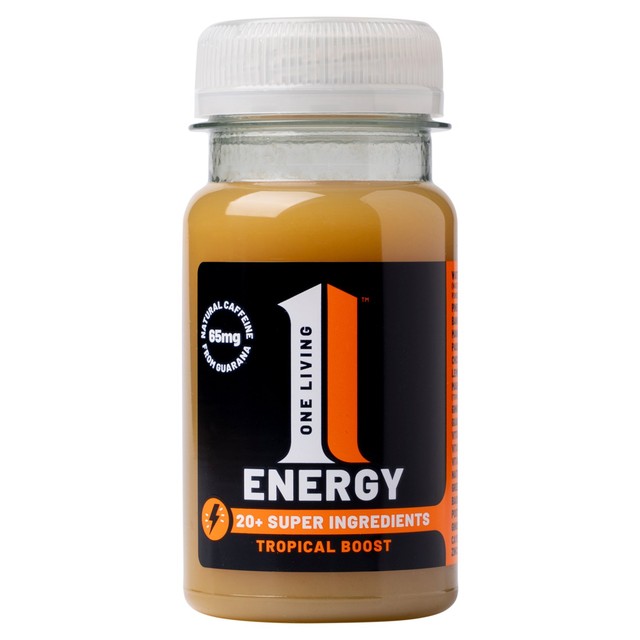 One Living Energy Health Shot Tropical Fruit 100ml, imported from the UK
