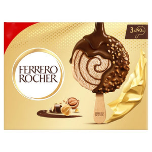 Ferrero Rocher Hazelnut Ice Cream Sticks 3 x 70ml