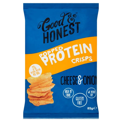 M&S Good & Honest Popped Protein Cheese & Onion Soya & Chickpea Snack 85g- Buy online at McGrocer