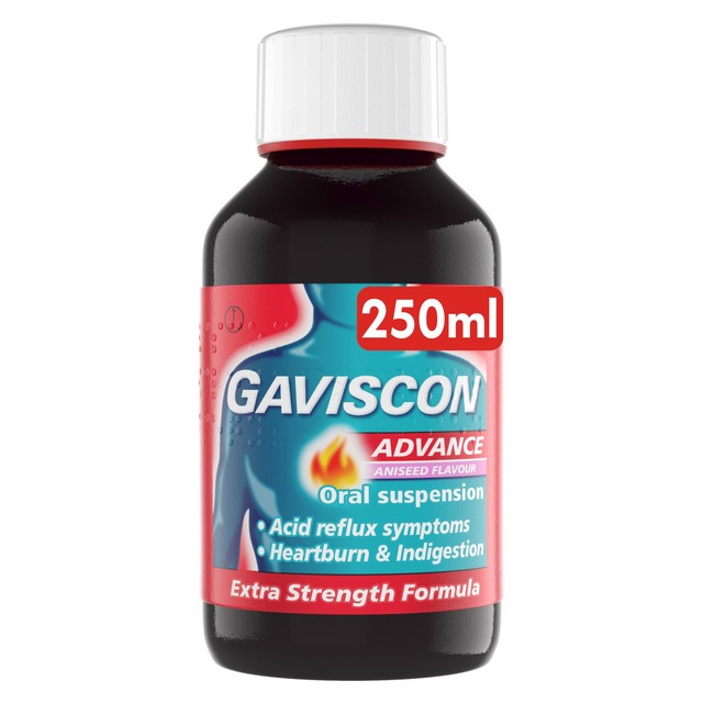 Gaviscon Advance Aniseed Oral Suspension 250ml, UK version