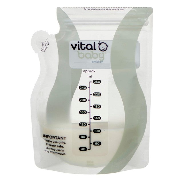 Vital Baby easy pour breast milk storage bags 30 pack (British brand)
