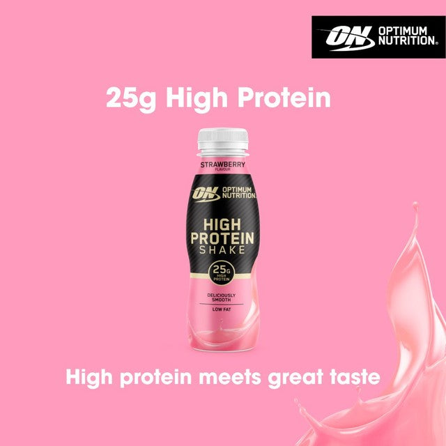 Optimum Nutrition strawberry protein shake 330ml, imported from the UK