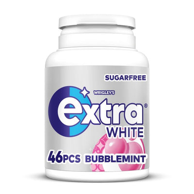 M&S Wrigley's Extra White Bubblemint Sugarfree Chewing Gum Bottle 46 Pieces- Buy online at McGrocer