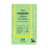 M&S M&S Organic English Breakfast Black Tea Bags 50 Teabags- Buy online at McGrocer